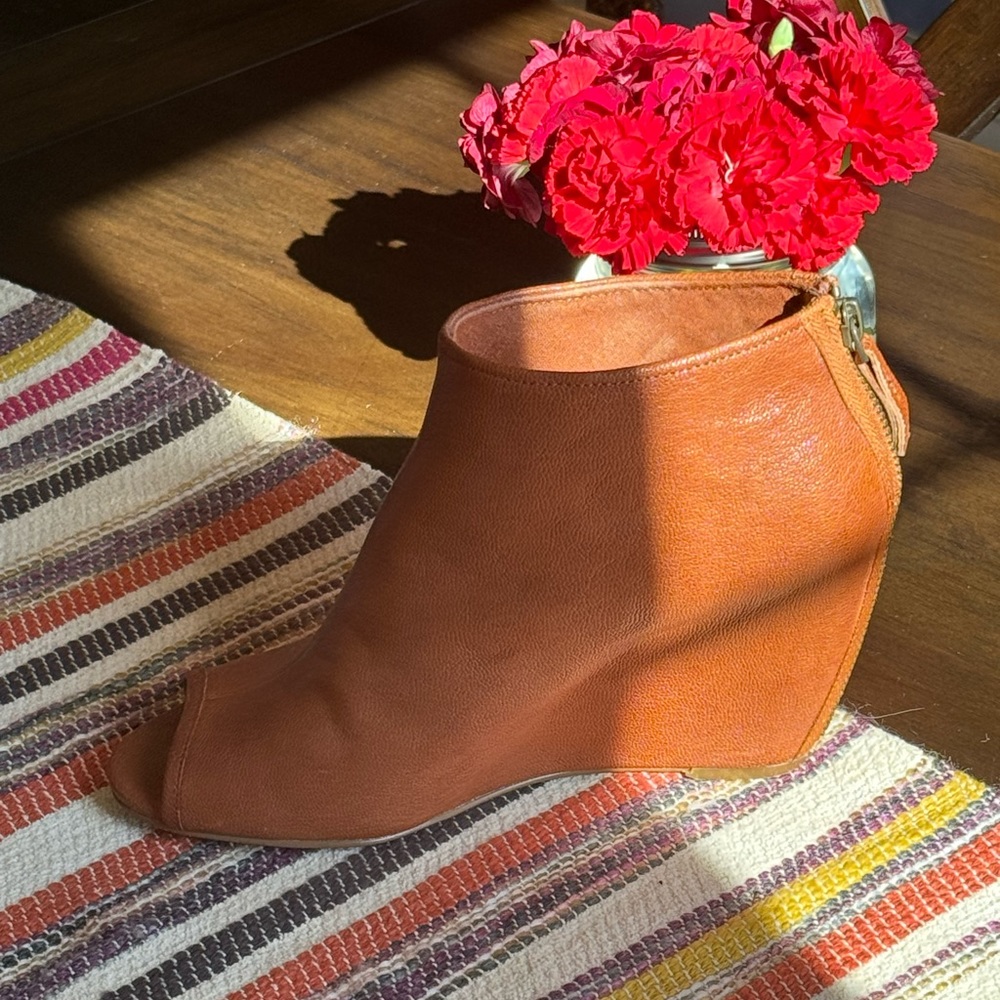 Nine West Open Toe Wedge Bootie 8 - image 6